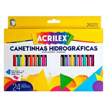 Imagem de Canetinhas Hidrográficas 24 Cores - Acrilex