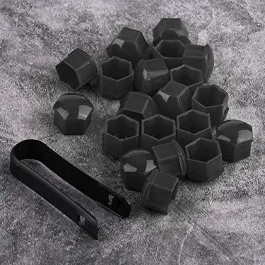 Imagem de Cosiki Tampa da Porca da Roda do Carro 21 Mm Tampas Anti-roubo para Proteção do Parafuso Cubo, Capa de Aro à Prova de Poeira para Automóveis, 20 Unidades de Nylon PA66 Preto Cinza Vermelho Amarelo