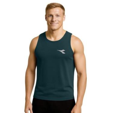 Imagem de Regata Diadora Small Logo Masculina - Verde Escuro M, Verde escuro, M