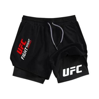 Imagem de Shorts Esportivos Masculinos 2 Em 1 De Secagem Rápida Para Academia E 