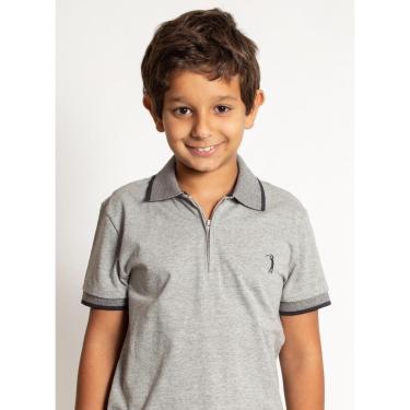 Imagem de Camisa Polo Infantil Aleatory lisa Peitilho Zíper Masculina-Masculino