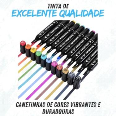 Imagem de Kit Livro De Colorir Stitch Capa Dura + Canetinhas Coloridas Touch Marca Texto De 24 a 80 Cores e Tamanhos, Ponta Dupla (0,1mm e 6,0mm) – ideal para traços finos e áreas grandes (24)