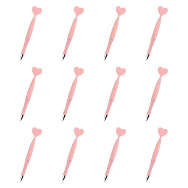 Imagem de MERIGLARE Conjunto de 12 Canetas em Formato de Coração para o Dia dos Namorados, com Tinta Preta, Ideais para Lembrancinhas de Festa, Rosa