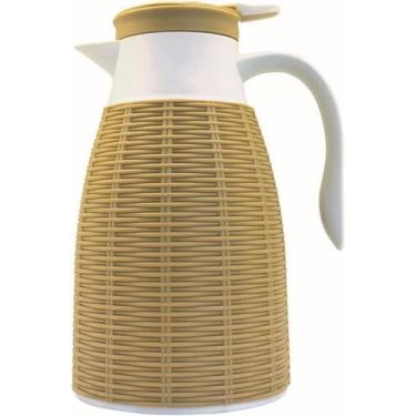 Imagem de Garrafa Térmica Cafe Luxo 1L Rattan de Plástico Marrom - Lyor