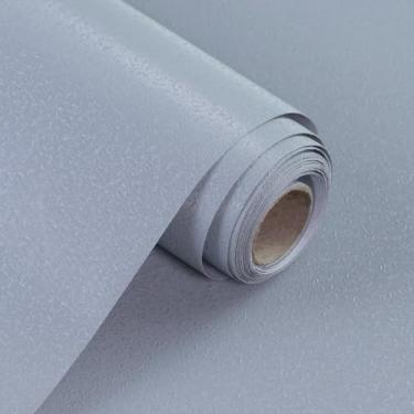 Imagem de HorryHaus Papel de parede texturizado azul cinza, papel de parede de vinil autoadesivo removível para paredes, móveis e armários, papel de parede DIY para decoração de casa amigável para locatários