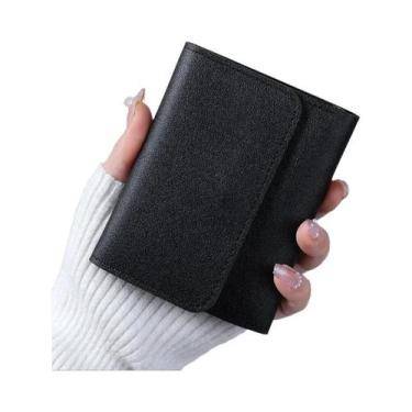 Imagem de Carteira Feminina Ultrafina Tripla Dobrável Multifuncional Com Porta-C