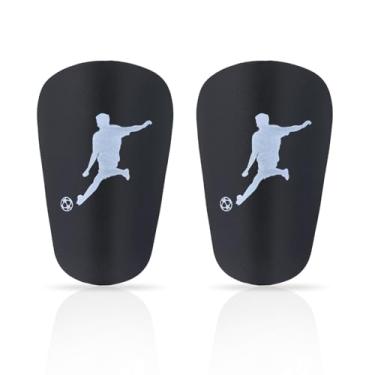 Imagem de 2 mini caneleiras de futebol, caneleiras extra pequenas, minúsculas, equipamento de proteção para adultos, jovens, homens, mulheres, jogadores de futebol (7,9 x 4,8 cm)