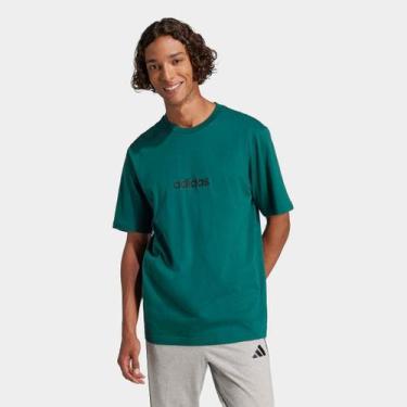Imagem de Camiseta Adidas Logo Linear Masculina, Verde claro, GG
