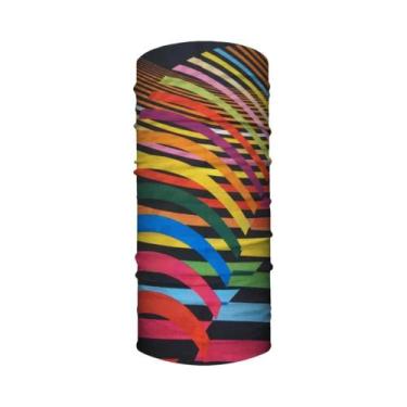 Imagem de Balaclava Geométrica Xadrez Unissex Corta-Vento Para Ciclismo, Proteto