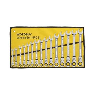 Imagem de Conjunto De Chaves Combinadas Com Catraca De 6-23mm Em Aço Cromo Vanád