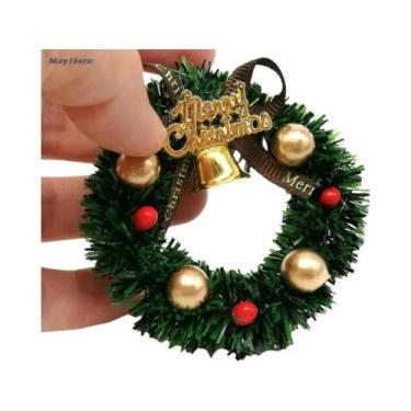 Imagem de Guirlanda De Natal Em Miniatura Modelo 6cm Para Casa De Bonecas 1:12 1