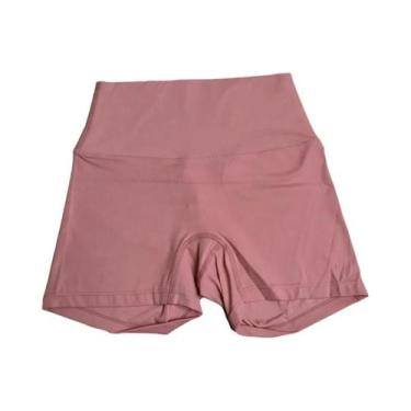 Imagem de Shorts De Yoga De Cintura Alta Em Cor Sólida Para Mulheres, Leggings D