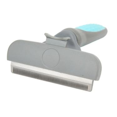 Imagem de Pente Escova Removedora Desembaraçadora De Pelos Para Animais Pets Cães E Gatos Cabo Ergonômico