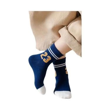 Imagem de Meias De Algodão Para Crianças Com Antiderrapante, 5 Pares Para Todas 