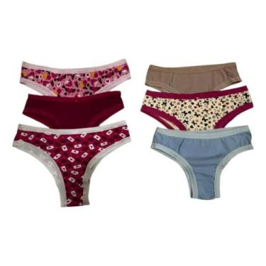Imagem de Kit 10 Calcinha Conforto 100% Algodão - Variedades e-commerce, M