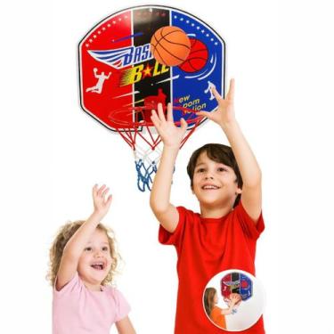 Imagem de Brinquedo Mini Tabela Cesta Basquete Bola Infantil Esportivo Recreativ