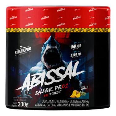 Imagem de Pré Treino Abissal Shark Pro Com Beta Alanina e Cafeína 300g, Abacaxi