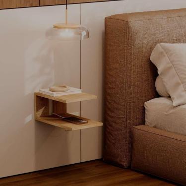 Imagem de Mesa de Cabeceira Oslo 23x15cm Carvalho Quarto