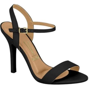 Imagem de Sandália Vizzano Feminino Salto Fino Fivela Ajustavel Preto -, Preto, 
