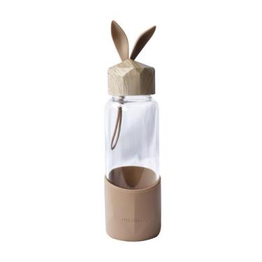 Imagem de Garrafa de vidro rabbit bottle com capa de silicone e tampa plástica -