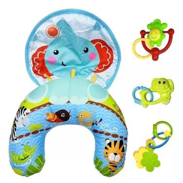Imagem de Almofada de Atividades para Bebes com Acessorios ART BRINK ZBN0275 Elefante