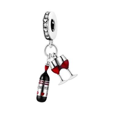 Imagem de Pingentes De Patins De Balé Rosa Femininos Em Prata 925 Para Pulseira,