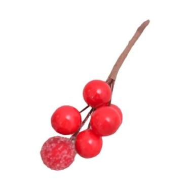 Imagem de 10PCS Flores Artificiais De Frutas Vermelhas Para Decoração De Casamen