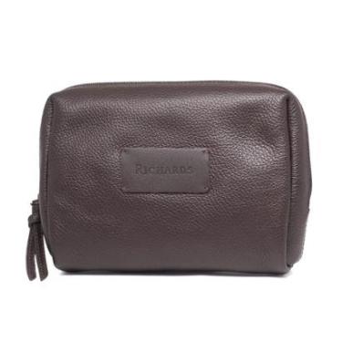 Imagem de Necessaire Masculina Richards RCH Samir Couro Para Viagem Organizador 63RZZ53164-Masculino
