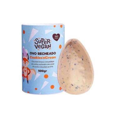 Imagem de Ovo de Páscoa Vegano Recheado Cookies'n'Cream Super Vegan 500g