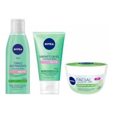 Imagem de Kit Nivea Matte Facial: Hidratante Gel + Tônico + Sabonete