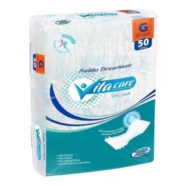 Imagem de Fralda Geriatrica Descartavel Vita Care Tamanho G Com 50u- MÁX 5 Pct P