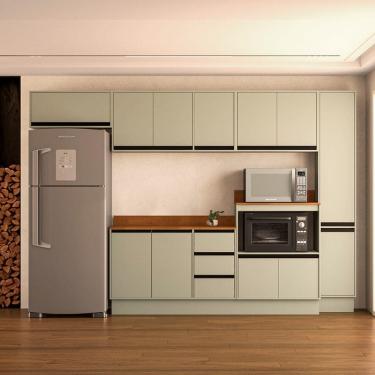 Imagem de Cozinha Modulada 6 Pecas com Tampo e Rodape Koya Politorno