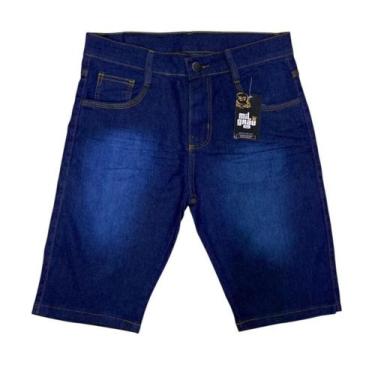 Imagem de Bermuda Jeans Premium Masculina - Mil Grau Jeans, Azul, 46