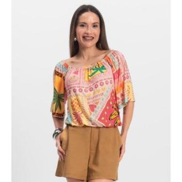 Imagem de Blusa Feminina Ciganinha Infinita Cor Rosa-Feminino
