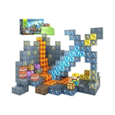 Imagem de Blocos De Construção Magnéticos Montessori Brinquedo STEM Para Criança