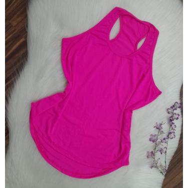 Imagem de Regata Dry Fit Feminina Academia  - BELLA FITNESS, Rosa neon, M