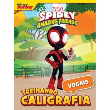 Imagem de Treinando caligrafia marvel spidey e amigos - vogais - RIDEEL