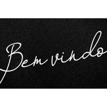 Imagem de Capacho Vinil Bem Vindo 40x60cm Preto Kapazi 01730302