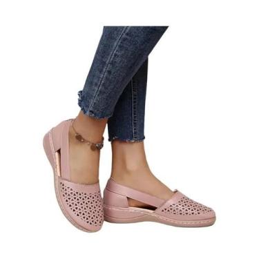 Imagem de Sandálias Mary Jane Retro Confortáveis De Verão Para Mulheres plus Siz