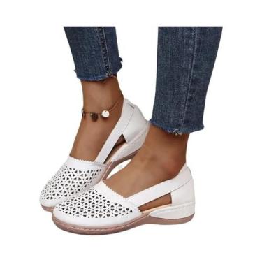 Imagem de Sandálias Mary Jane Retro Confortáveis De Verão Para Mulheres plus Siz