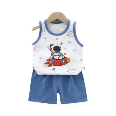 Imagem de Conjunto de Roupas de Verão para Crianças - Colete e Shorts de Algodão