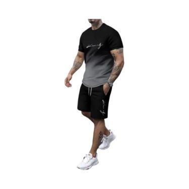Imagem de Conjunto De Roupas Esportivas Masculinas De Verão, Camiseta E Shorts I