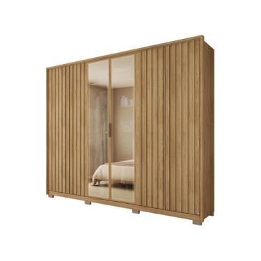 Imagem de Guarda Roupa Casal 6 Portas (2 c/ Vidros Reflecta) e 4 Gavetas Centuri