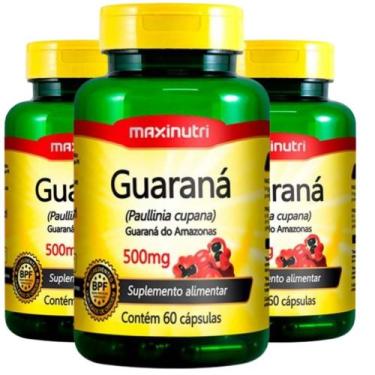 Imagem de KIT 3X Guaraná 60 cápsulas Maxinutri
