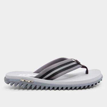 Imagem de Sandália Kenner Kivah Reflex Masculina, Cinza, Preto, 40