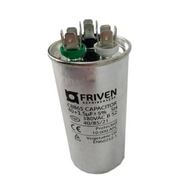 Imagem de Capacitor 40uf + 1,5uf 380v Duplo Único - Friven