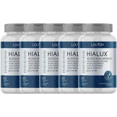 Imagem de Kit 5X Hialux Ácido Hialurônico - 60 Cápsulas - Lauton Nutrition-Masculino
