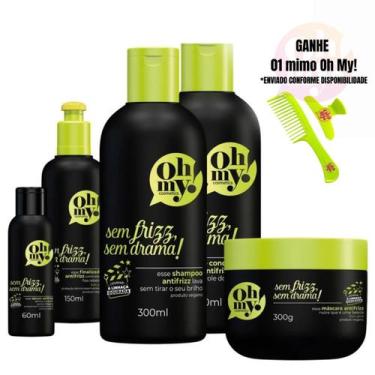 Imagem de Kit Oh My Sem Frizz Sem Drama 500ml Vegano Liberado 5 Itens - Oh My!