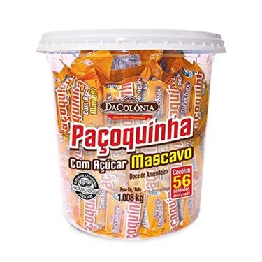 Imagem de Da Colonia Paçoca Rolha C/ Açucar Mascavo Pote C/56 Und Dacolonia