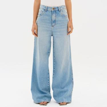 Imagem de Calça Jeans Easy Lança Perfume Wide High Feminino-Feminino